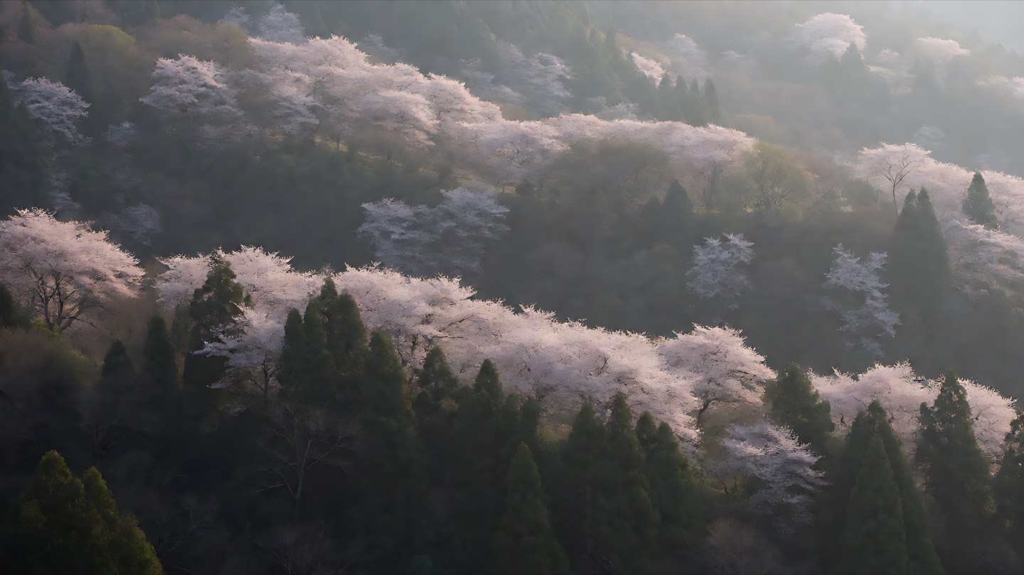 山樱林场景示意