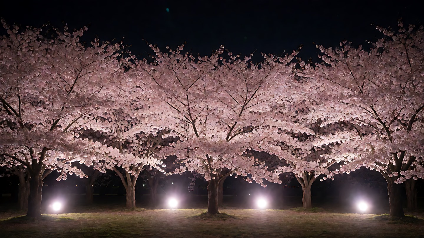 夜樱灯场场景示意